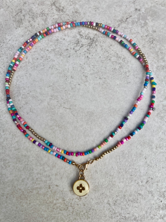 Bright bead necklace